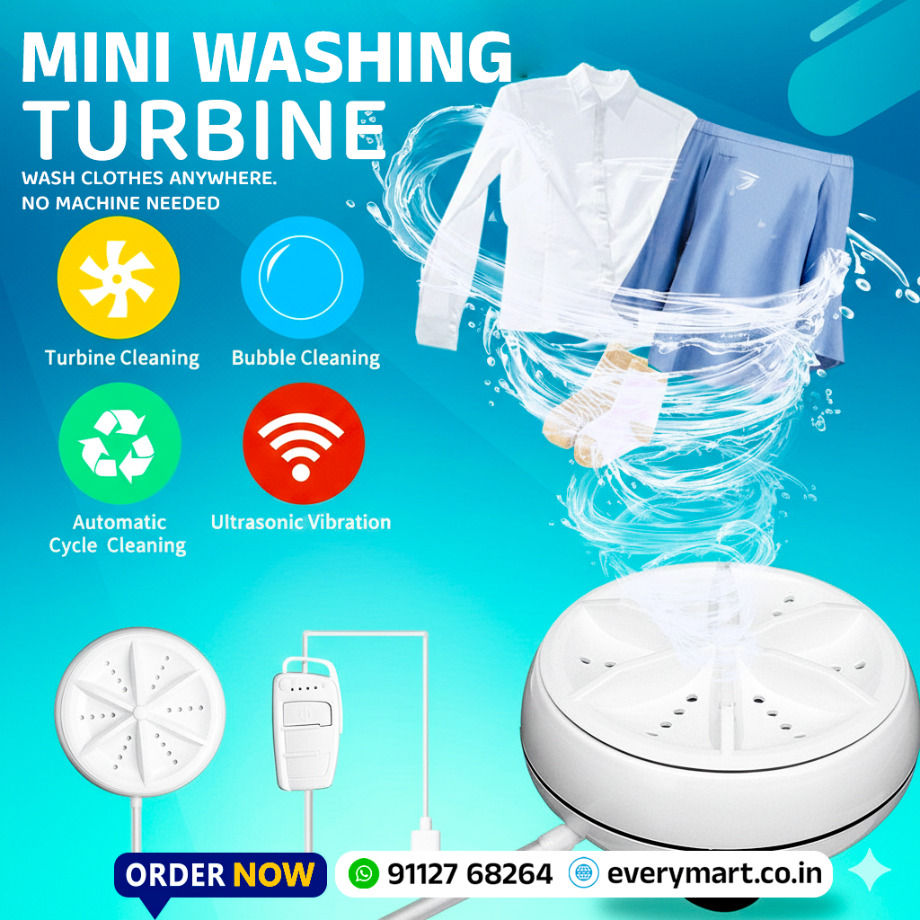 USB Turbine Wash Portable Electric Laundry Washer & Multi-Function Mini Machine Washing Machine