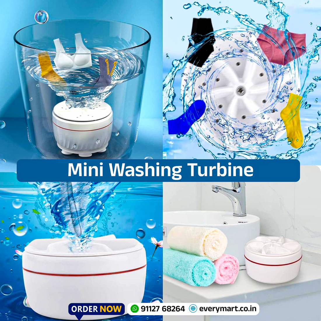 USB Turbine Wash Portable Electric Laundry Washer & Multi-Function Mini Machine Washing Machine