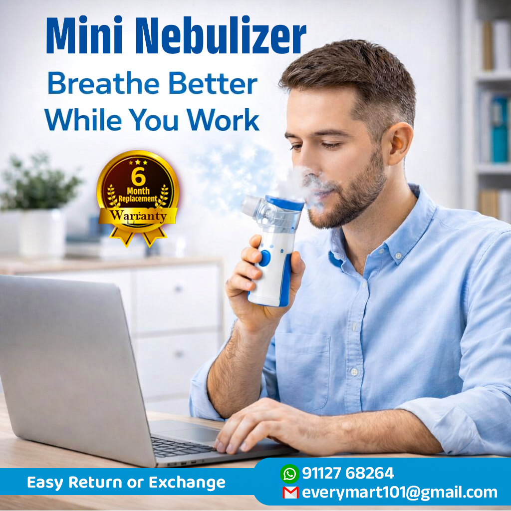 Portable Nebulizer for Kids,Adults for Breathing Problem White-Blue Nebulizer