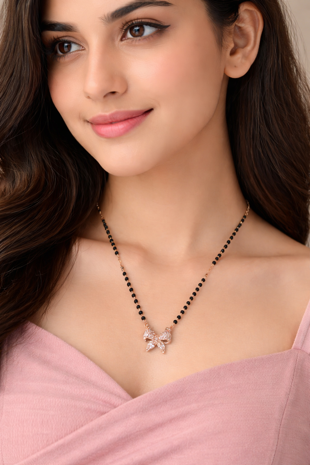 Butterfly Charm Gold Plated Mangalsutra – Symbol of Love & New Beginnings 🦋