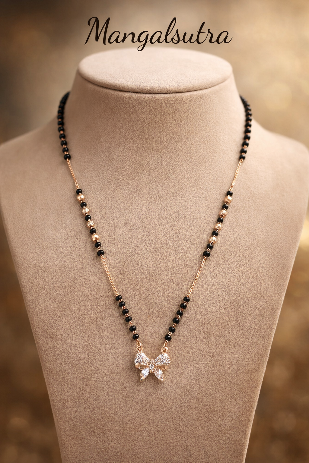 Butterfly Charm Gold Plated Mangalsutra – Symbol of Love & New Beginnings 🦋