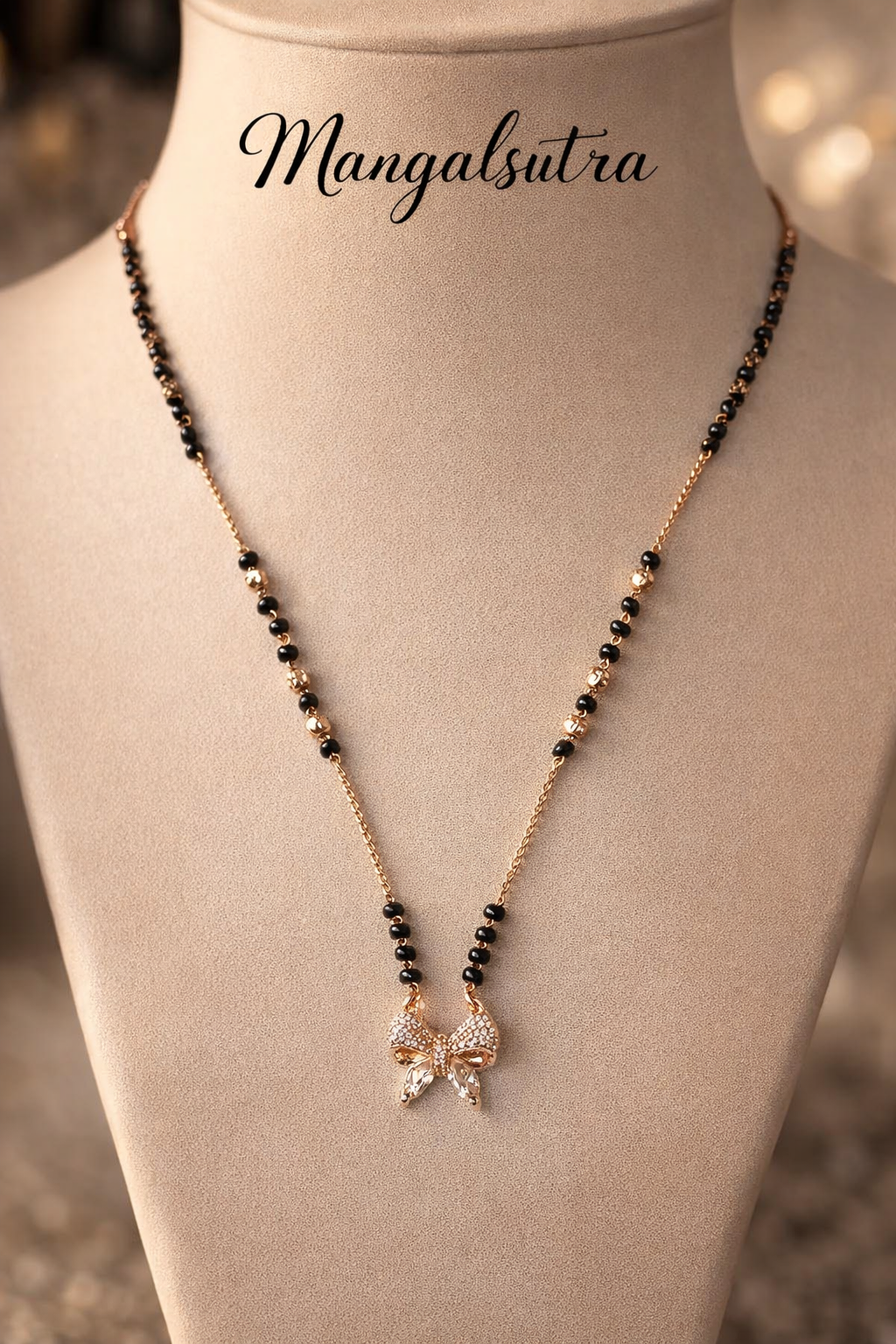 Butterfly Charm Gold Plated Mangalsutra – Symbol of Love & New Beginnings 🦋