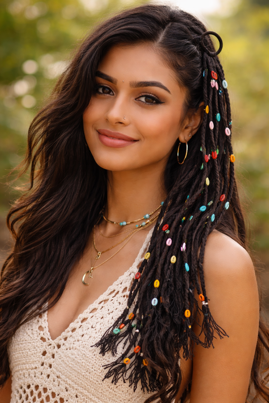 ✨ Hair Boho Combo – Black 14 Inch & Multicolour 20 Inch Boho Hair Accessories Set
