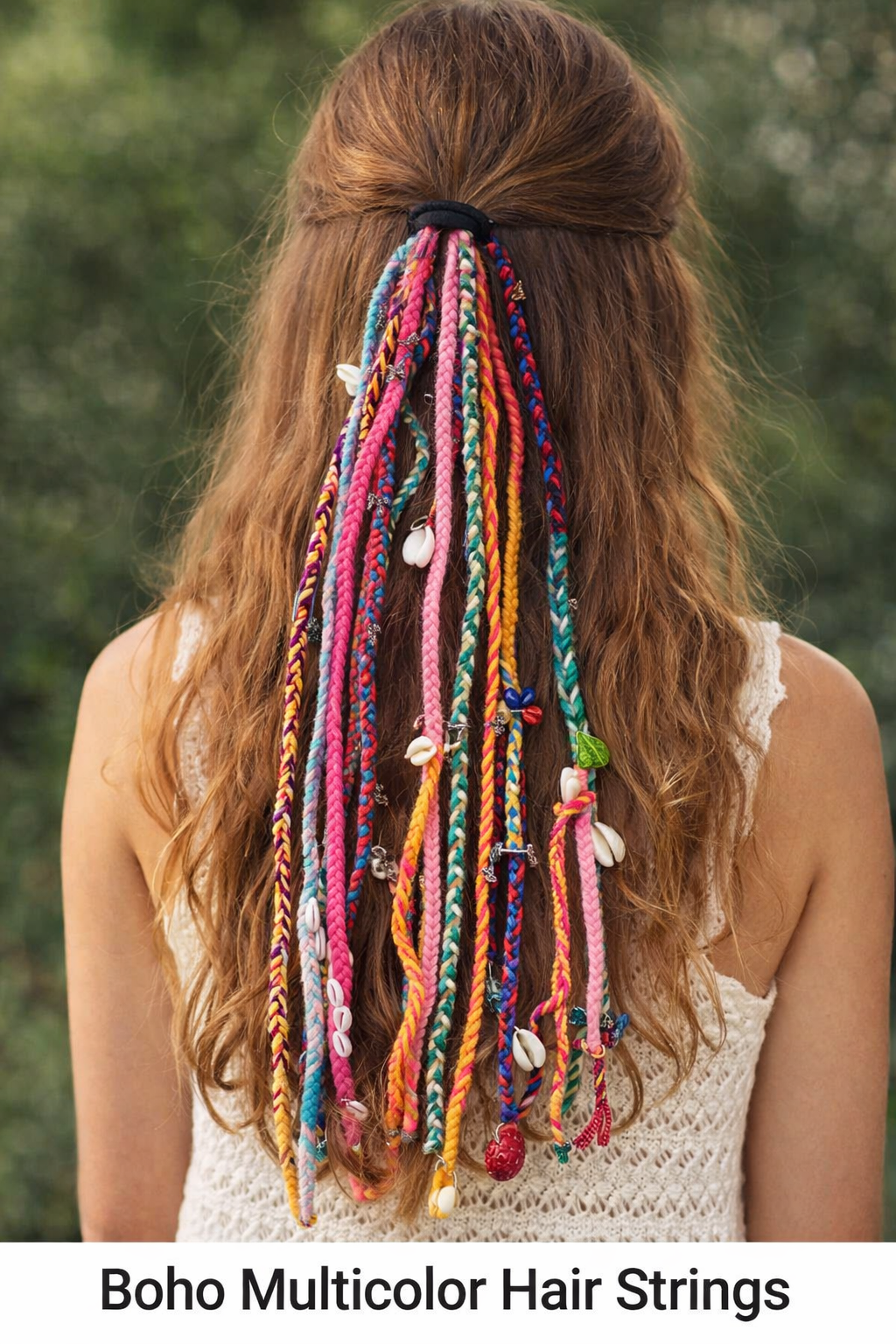 ✨ Hair Boho Combo – Black 14 Inch & Multicolour 20 Inch Boho Hair Accessories Set