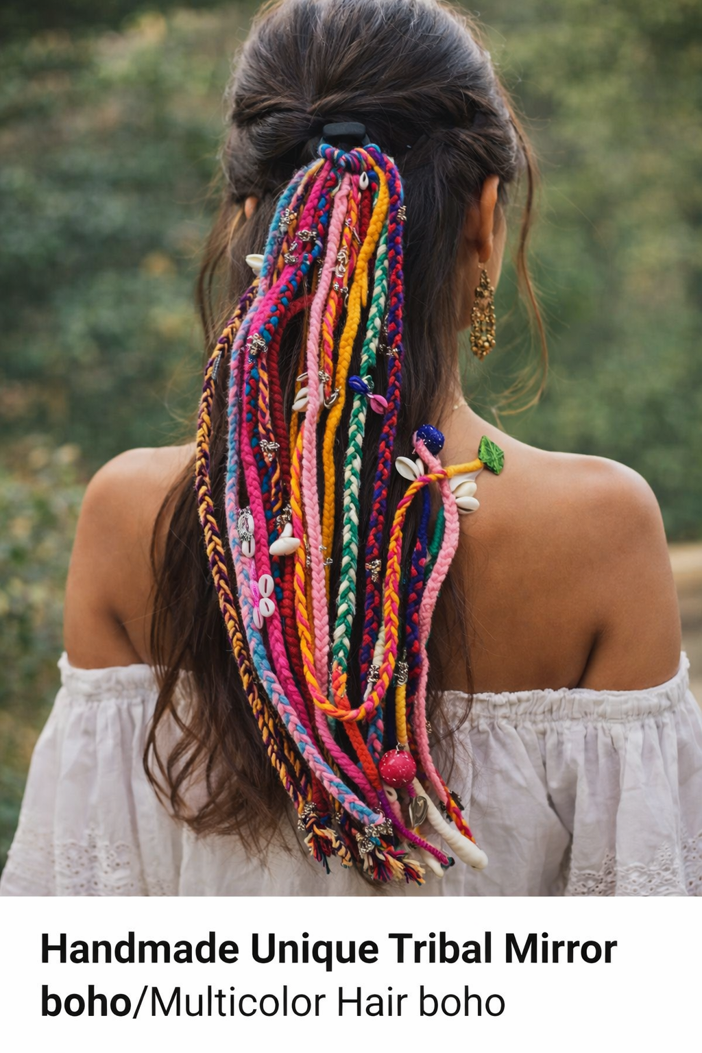 ✨ Hair Boho Combo – Black 14 Inch & Multicolour 20 Inch Boho Hair Accessories Set