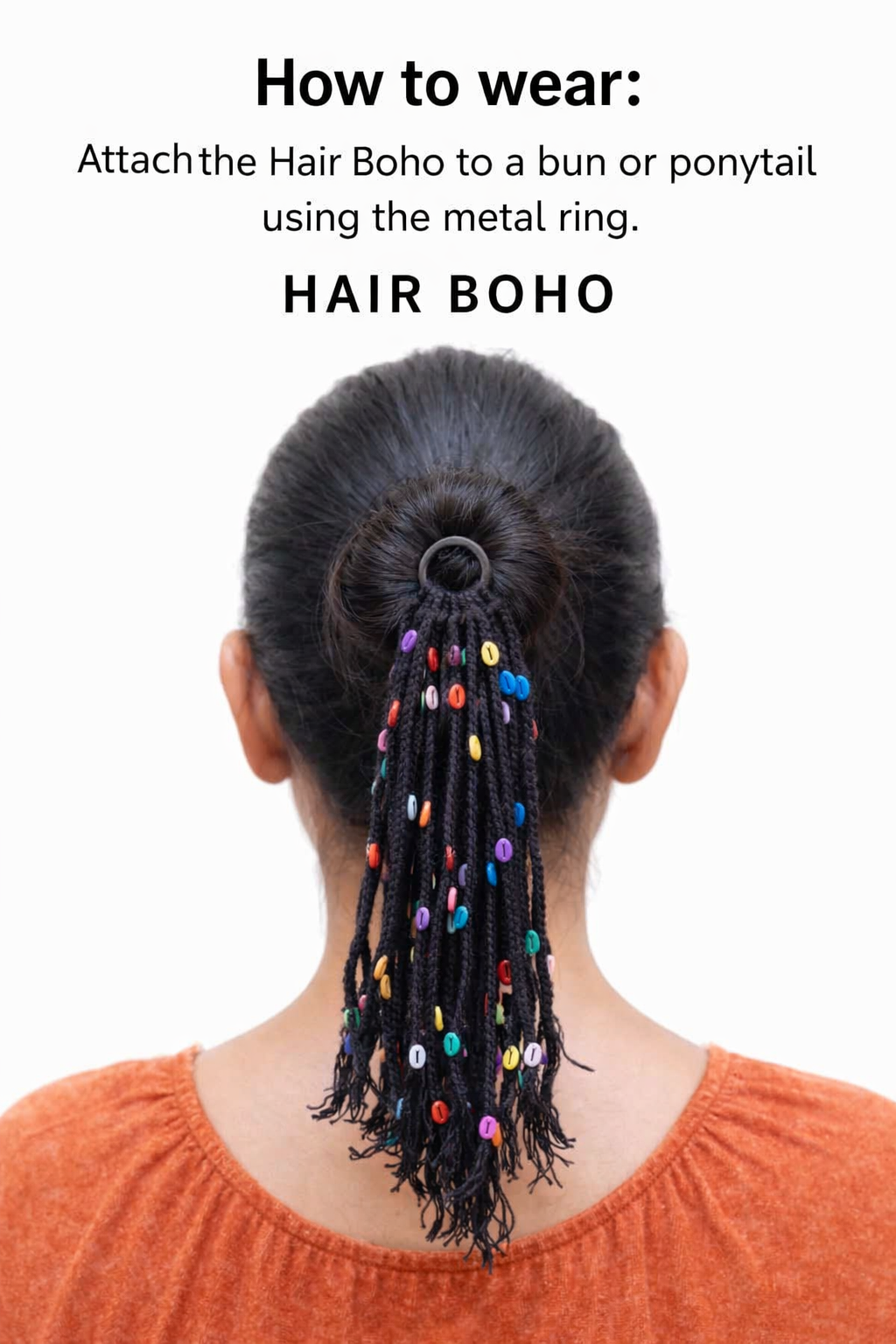 ✨ Hair Boho Combo – Black 14 Inch & Multicolour 20 Inch Boho Hair Accessories Set
